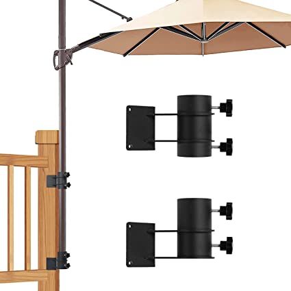 Amazon.com : NATUREIN Heavy Duty Patio Umbrella Holder, Stainless Steel Offset Umbrella Stand Umbrella Deck Mount Bracket for Railing Corner, Mount to Deck, Fences, Balcony or Courtyard (Fit Max OD 2”) : Patio, Lawn & Garden Outdoor Railing, Deck Umbrella, Outdoor Umbrella Bases, Patio Umbrella Stand, Windproof Umbrella, Railings Outdoor, Pools Backyard, Shade Umbrellas, Offset Umbrella