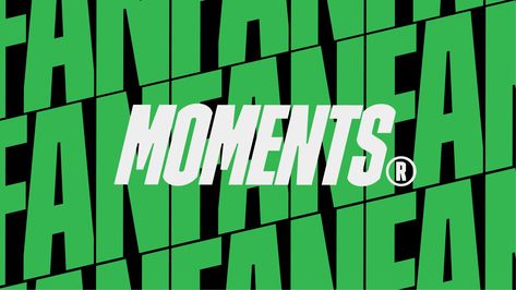 Fan Moments – LAH Inc. Sports Typeface, Sports Graphic Design Inspiration, Twitter Banner Design, Sport Brand Logo, Sport Logo Branding, Fm Logo, Sport Typography, Track Logo, 25 Logo