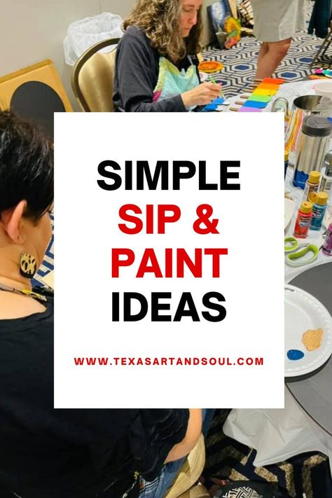 Sip And Paint Party Themes, What To Paint At A Paint Party, Paint Night For Seniors, Paint And Sip Painting Ideas Easy, At Home Paint And Sip Party Decor, Painting Ideas For Paint And Sip, Ideas For Sip And Paint Party, Date Night Sip And Paint Ideas, Paint And Sip Theme Ideas