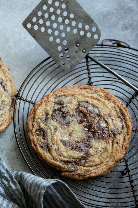 Giant Crinkled Chocolate Chip Cookies Claire Saffitz Chocolate Chip Cookies, Chocolate Chip Crinkle Cookies, Giant Crinkled Chocolate Chip Cookies, Nyt Recipes, Sarah Kieffer, Cake Mug, Giant Chocolate, Easy Chocolate Chip Cookies, Internet Famous