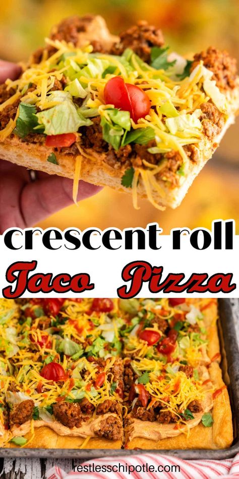 Taco Pizza Crescent Rolls, Taco Pizza Appetizer, Ground Beef Recipes For Dinner Crescent Rolls, Crescent Taco Ring, Taco Roll Ups Crescent, Sheet Pan Taco Pizza, Taco Pizza With Crescent Rolls, Taco Ring With Crescent Rolls, Crescent Roll Taco Ring