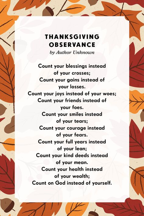 Author Unknowncountryliving Thankful Poems, Thanksgiving Prayers For Family, Thanksgiving Meme, Thank You Poems, Thanksgiving Poems, Thanksgiving Messages, Thanksgiving Prayer, Thanksgiving Blessings, Thankful For Friends