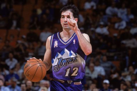 Hall of Famer John Stockton is a legend without peer - SLC Dunk John Stockton, Karl Malone, Top Of The Mountain, Chris Paul, Nba Season, Utah Jazz, Nba Players, Shorts With Tights, Chicago Bulls