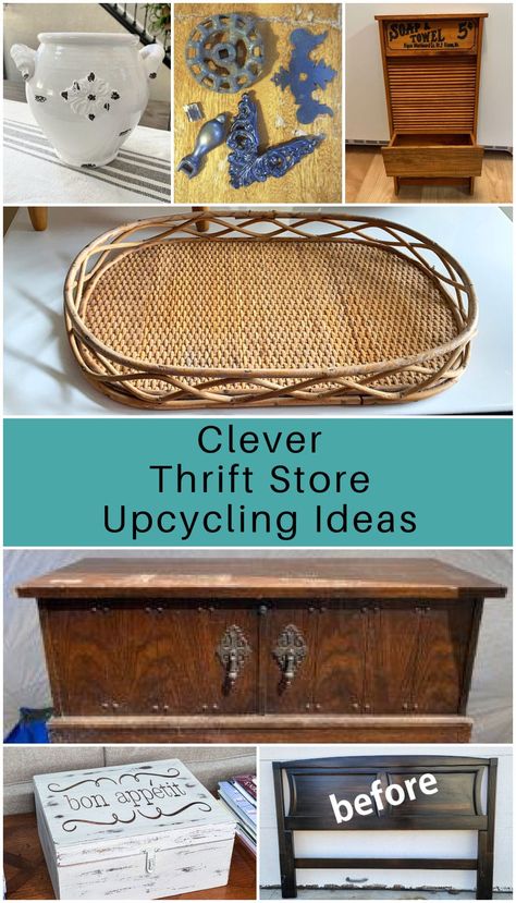 Items found at the thrift store are being given a makeover turning them into stylish home decor. Great examples of thrifty home decor! Thrifted Basket Ideas, Repurposed Thrift Store Finds, Thrifted And Styled Decor, Trash To Treasure Ideas Thrift Store Finds, Boho Thrift Decor, Goodwill Upcycle Decor, Trash To Treasure Ideas Upcycling Diy, Thrifted Upcycle, Thrift Flip Decor