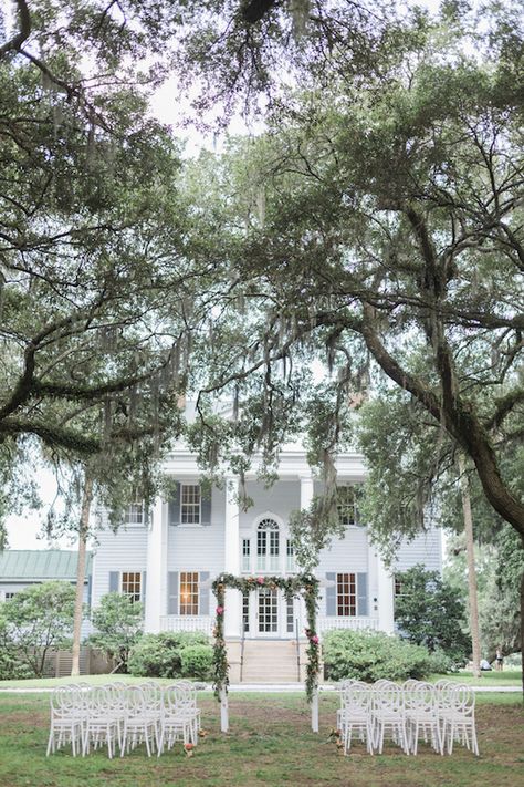 Wedding November, Antebellum Home, Pale Blue Wedding, Lowcountry Wedding, Intimate Wedding Ceremony, Girls Getaway, Gettin Hitched, Dusty Blue Weddings, Ceremony Flowers