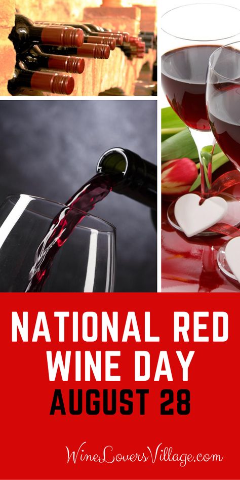 National Red Wine Day, Wine Facts, National Days, Food Pairings, August 28, Hello There, Wine Decanter, Travel Food, Wine Lovers