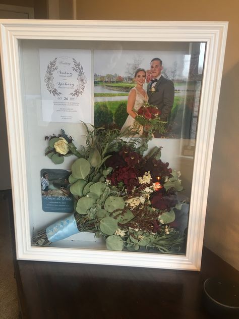 Displaying Wedding Bouquet, Ways To Display Wedding Bouquet, Wedding Floral Shadow Box Ideas, Wedding Bouquet Storage Ideas, Saving Bouquet Ideas, Bouquet In Shadow Box Dried Flowers, Save Your Bouquet, Save Bouquet Wedding, Flower Bouquet Shadow Box Ideas