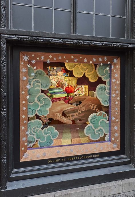 Painted Window Art, Summer Window, Store Window Display, Store Window Displays, Visual Merchandising Displays, Christmas Window Display, Window Display Design, A Night At The Opera, Store Windows