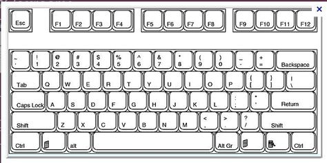 Blank Puter Keyboard Template Printable Likewise Printable Blank Computer Keyboard Drawing, Keyboard Worksheet, Keyboard Template, Computer Lab Lessons, Typing Lessons, Free Printable Alphabet Worksheets, Printable Alphabet Worksheets, Sequencing Worksheets, Computer Lessons