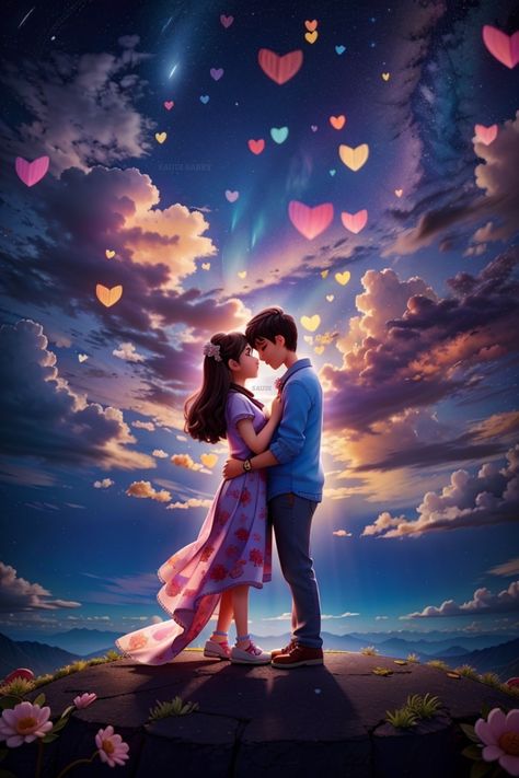 Image Couple, Couple Romantic, Love Couple Wallpaper, Cute Love Photos, Cartoon Love Photo, Love Animation Wallpaper, Image 3d, Cute Cartoon Images, Cute Love Wallpapers