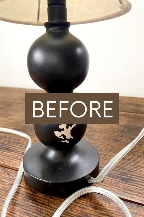 DIY farmhouse lamp makeover tutorial. budget home decorating, upcycled lamp makeover. Diy Farmhouse Lamp, Green Dresser Makeover, Refurbished Lamps, Floor Lamp Makeover, Thrift Store Lamp Makeover, Farmhouse Lamp, Lamp Redo, Diy Lamp Makeover, Night Stand Lamp