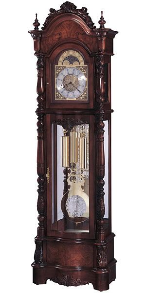 Howard Miller Veronica 611-015 Victorian Grandfather Clock This Victorian furniture styled floor clock with a satin Windsor Cherry finish offers elegant details. An ornate pediment features bookmatched... Old Grandfather Clock, Howard Miller, Old Clocks, Victorian Furniture, Victorian Decor, Antique Clocks, Grandfather Clock, Antique Wall Clock, Vintage Clock