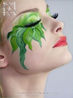 Midsummer Makeup, Poison Ivy Makeup, Carnaval Make-up, Fantasy Make-up, Halloween 23, Drag Make-up, Paint Makeup, Beauty Make-up, Face Painting Ideas