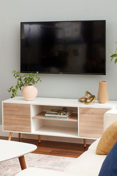 7 Clever Ways to Hide TV Cords Mounted Tv Cable Management, Cord Hiding Ideas Mounted Tv, How To Cover Tv Cords On The Wall, Tv Cords Hide Ideas, Hide Fire Alarm On Wall, Hiding Cords Mounted Tv, Covering Tv Cords On Wall, Hidden Tv Cables, How To Hide Tv Boxes And Cords