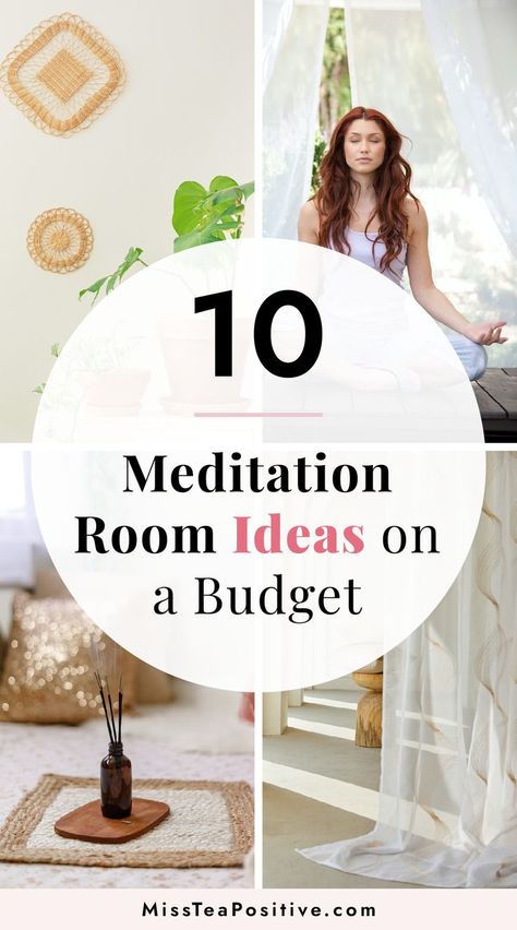 How to create a meditation space at home on a budget? Here are 10 minimalist meditation room decor ideas! These include bohemian Zen den decorating ideas, how to create a meditation corner in bedroom or living room, how to create aesthetic modern yoga studios and cozy small Zen spaces. Find a budget friendly interior design plan incorporating traditional Japanese meditation room decor tips. Yoga Meditation Space Zen Room, Japanese Meditation Room, Small Yoga Room, Zen Yoga Room, Meditation Room Ideas, Zen Meditation Room, Meditation Room Design, Zen Room Decor, Yoga Meditation Space