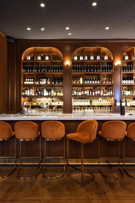 Cozy Home Bar, Bar Lounge Design, Speakeasy Bar, Home Bar Rooms, Design Café, Art Deco Bar, Bar Interior Design, Luxury Bar, Hotel Interior Design