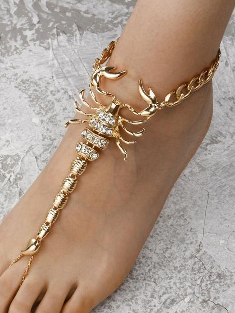 Scorpion Jewelry, Beaded Foot Jewelry, Jóias Body Chains, Ankle Jewelry, Dope Jewelry, Jewelry Fashion Trends, Foot Jewelry, Body Chain Jewelry, Fantasy Jewelry