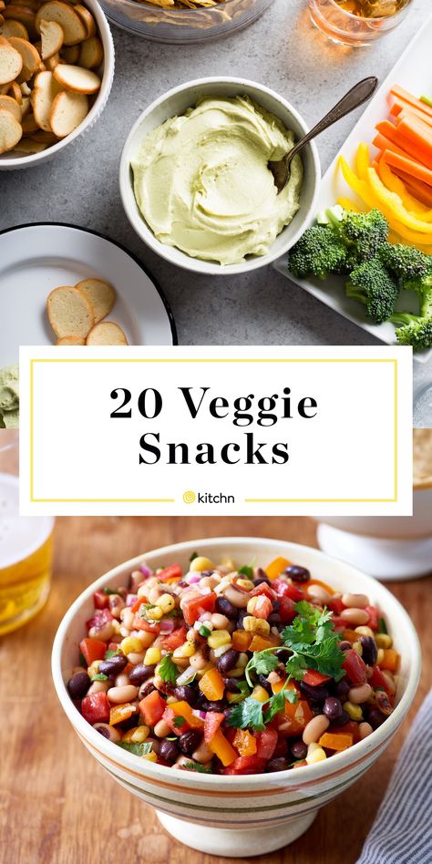 20 Veggie Snack Ideas - Recipes for Healthy Vegetable Snacks | Kitchn Veggie Snack Recipes, Healthy Veggie Snacks, Veggie Appetizers, Recipes By Ingredients, Healthy Vegetarian Snacks, Vegetable Appetizers, Fresh Snacks, Veg Snacks, Vegetable Snacks