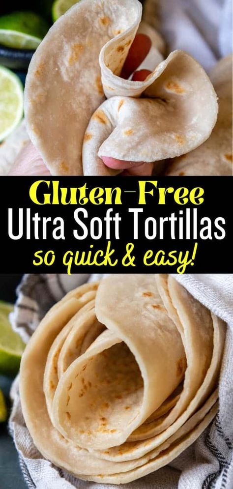 Gluten Free Tortillas Recipe, Gluten Free Flour Tortillas, Meaningful Eats, Gluten Free Wraps, Gluten Free Tortillas, Cookies Gluten Free, Gluten Free Recipes Bread, Homemade Gluten Free, Tortilla Wraps