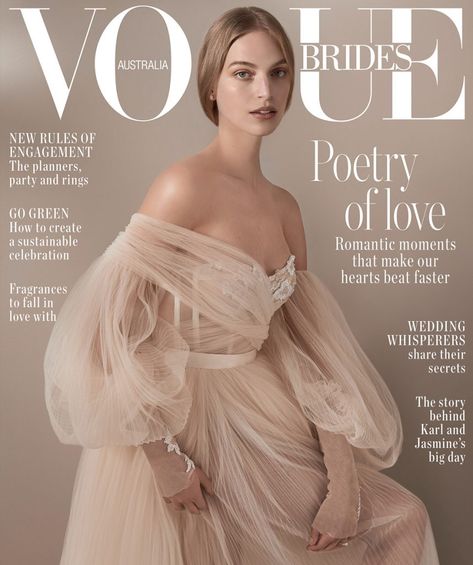 Holly Ward for Vogue Brides Australia with Vanessa Axente | Fashion Editorials Vogue Bride, Magazine Cover Ideas, Vogue Photography, Mode Editorials, Vogue Magazine Covers, Magazine Vogue, Fashion Magazine Cover, Fashion Cover, Rosie The Riveter