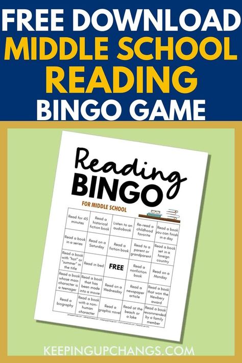 Reading Enrichment Activities Middle School, Reading Challenges For Middle School, Fun Reading Activities For Middle School, Library Lesson Plans Middle School, Fun Library Activities For Middle School, Middle School Reading Challenge, Family Literacy Night Activities Middle School, Library Games For Middle School, Middle School Library Activities