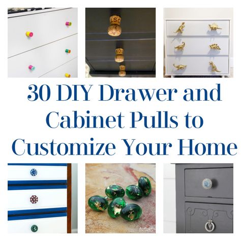 Creative Cabinet Pulls, Drawer Knobs Ideas, Drawer Pulls Diy Cool Ideas, Diy Drawer Pulls, Cabinet Pulls Diy, Drawer Pulls Diy, Creative Cabinet, Wooden Drawer Pulls, Teen Girl Room Decor