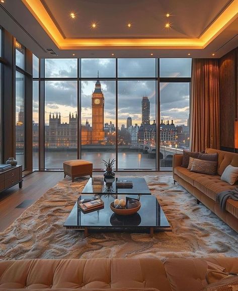 Luxury Apartments London, London House Interior, Penthouse London, Penthouse Aesthetic, Penthouse Living, New York Penthouse, Casa Clean, London Dreams, London Living