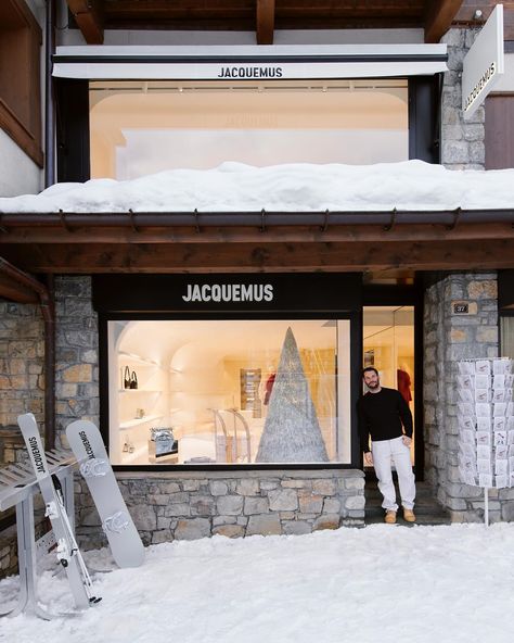 JACQUEMUS | NOW OPEN IN COURCHEVEL!! SO HAPPY, OUR FIRST MOUNTAIN SHOP! « LES VACANCES AU SKI DE JACQUEMUS » a very special thank to Courchevel… | Instagram Jacquemus Store, Designer Fanny Pack, Christian Marclay, Palomo Spain, Parisian Summer, Winter Resort, Tom Of Finland, French Alps, Paris Street