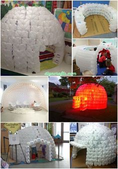 Looking for a really fun recycling DIY project!  Here is one both you and your children will LOVE! Recycling at its Finest: How to Build a Magnificent Milk Jug Igloo, Creative and easy project to entertain kids. #diyncrafts #recycling #DIY #milkjugs #DIYprojects #igloo #KidsDIY #DIYigloo Milk Jug Igloo, Milk Jug Crafts, Recycling Diy, Potpourri Stovetop, Christmas Potpourri, Stovetop Potpourri, Recycled Crafts, Kids Black, Kids Entertainment