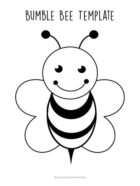 Click and print these adorable bee templates! They can be used on any bee craft, teaching the letter B or an easy bee coloring page activity! Honey Bee Template Free Printable, Bumblebee Template, Bumble Bee Template, Bee Template, Bee Coloring, Bumble Bee Craft, Bee Craft, Bee Printables, Bee Wings