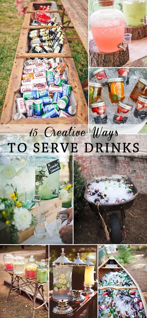 Diy Wedding Bar, 2015 Wedding Trends, Wedding Reception Ideas, Bride Planning, Boda Mexicana, Adult Birthday Party, Wedding Drink, Cool Ideas, October Wedding