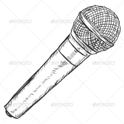 Dynamic Microphone Sketch Microphone Drawing Reference, Mic Sketch, Sketches Objects, Microphone Sketch, Mic Drawing, Lighter Pics, Cartoon Microphone, Microphone Art, Mic Tattoo