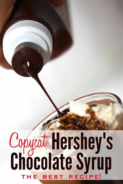 Chocolate Syrup Recipes, Homemade Chocolate Syrup, Easy Toffee, Chocolate Sauce Recipes, Hersheys Chocolate, Hershey Syrup, Chocolate Recipes Homemade, Hershey's Chocolate, Homemade Syrup