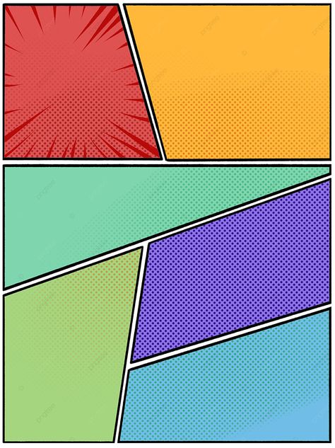 Five Blank Comic Books Colorful Template Background Comic Pop Art Wallpaper, Comic Effect Background, Comic Book Background Wallpapers, Comic Book Poster Design, Colorful Template Background, Comics Background Template, Comic Background Wallpapers, Comic Book Background Art, Comic Book Color Palette