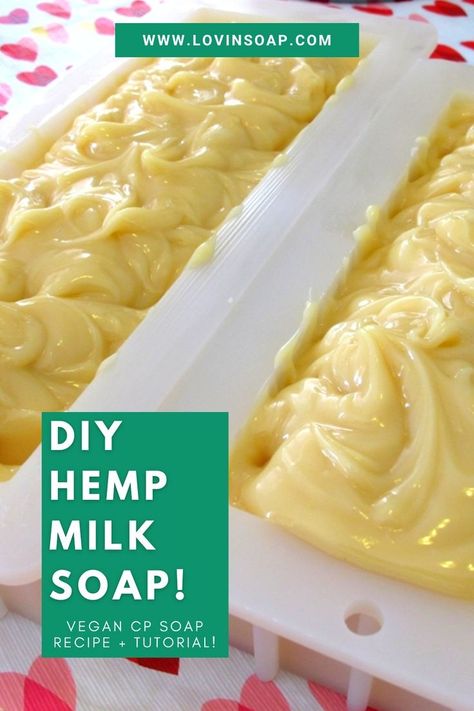 Diy Hemp Milk, Honey Soap Diy, Making Goat Milk Soap, Honey Soap Recipe, Herbal Bath Recipes, Hemp Oil Soap, Natural Soaps Recipes, Soap Studio, Hemp Soap