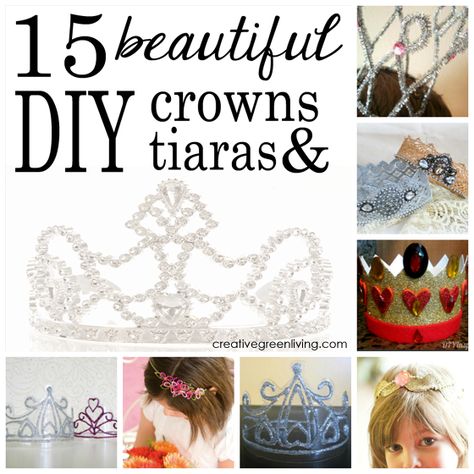 15 DIY crowns and tiaras for International Tiara Day on May 24...hehe we could have fun for a wedding tiara. Some of them are gorgeous! Diy Crowns, Diy Tiara, Crowns And Tiaras, Princess Halloween, Foo Foo, Princess Halloween Costume, Diy Crown, 15 Diy, Cosplay Tips