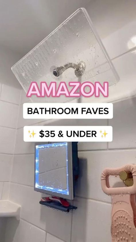 Amazon Bathroom, Shower Mirror, Best Amazon Buys, Amazon Hacks, Bathroom Gadgets, Furniture Small Spaces, Amazon Decor, Future Apartment Decor, Amazon Favorites