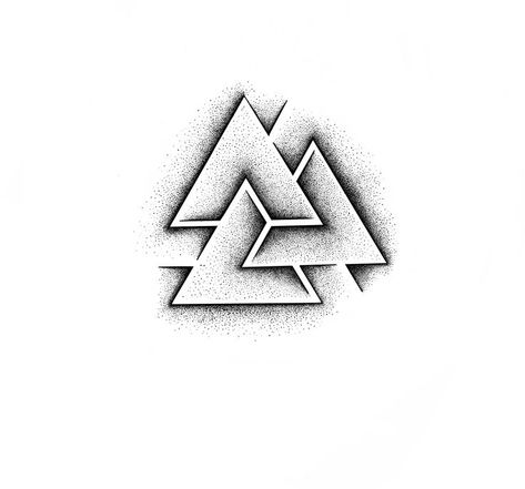 ရာကူဇာ Tattoo, Small Tattoo Chest, Tattoo Female Chest, Valknut Tattoo Design, Chest Tattoos Female, Alchemy Tattoos, Valknut Tattoo, Viking Triangle, Triskelion Tattoo