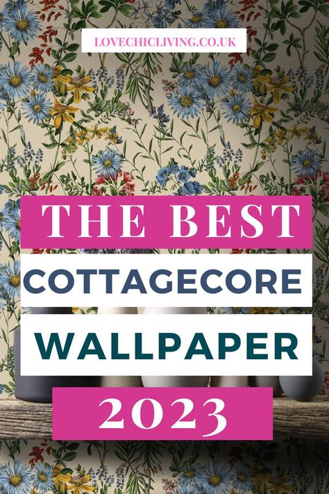 Vintage Floral Wallpaper Bedroom Country Cottages, Wallpaper Ideas 2023, Vintage Cottage Core Aesthetic, Country Cottage Wallpaper, Romantic Cottagecore Aesthetic, Cottage Core Aesthetic Wallpaper, Floral Wallpaper Kitchen, Hallway Wallpaper Ideas, Cottage Core Wallpaper