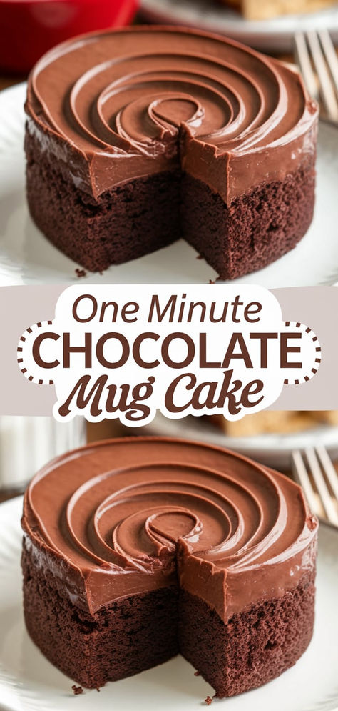 Need a fast chocolate dessert? This One-Minute Chocolate Mug Cake recipe is just what you need. Simple ingredients, minimal effort, maximum satisfaction. #easyrecipes #chocolatemugcake Quick Chocolate Mug Cake, Mug Baking Recipes, Cake In 5 Minutes, Best Quick Desserts, One Mug Dessert, 5 Minutes Desserts, Mug Cake Frosting, Quick Single Serve Desserts, Single Dessert Recipes