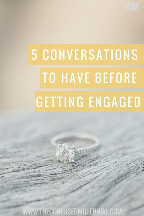 Millennials, 5 Conversations To Have Before Getting Engaged. Don't rush into things and tackle important topics like wedding planning, kids, religion, money, and more - The Confused Millennial, millennial blog Before Getting Engaged, Crush Love, Best Relationship Advice, Before Marriage, With Boyfriend, Newly Engaged, Marriage Relationship, Marriage Tips, Getting Engaged