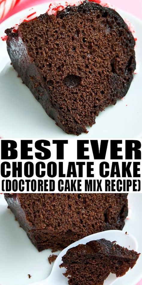 Make Box Cake Taste Homemade, Make Box Cake Better, Box Cake Better, Best Ever Chocolate Cake, Doctored Cake Mix Recipes, Chocolate Box Cake, Chocolate Cake Mix Recipes, Box Cake Recipes, Make Box