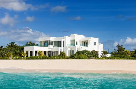 The Beach House in Anguilla is the Winner of the Best International Architecture Single Residence award.   Visit our website for more info: http://www.myprivatevillas.com/luxury/caribbean/anguilla/25469/the-beach-house?&locationName=caribbean Houses By The Beach, Beach Mansion, Mansion Exterior, Luxury Beach House, Beach House Exterior, Dream Mansion, Beachfront Home, Beach House Plans, Modern Beach House