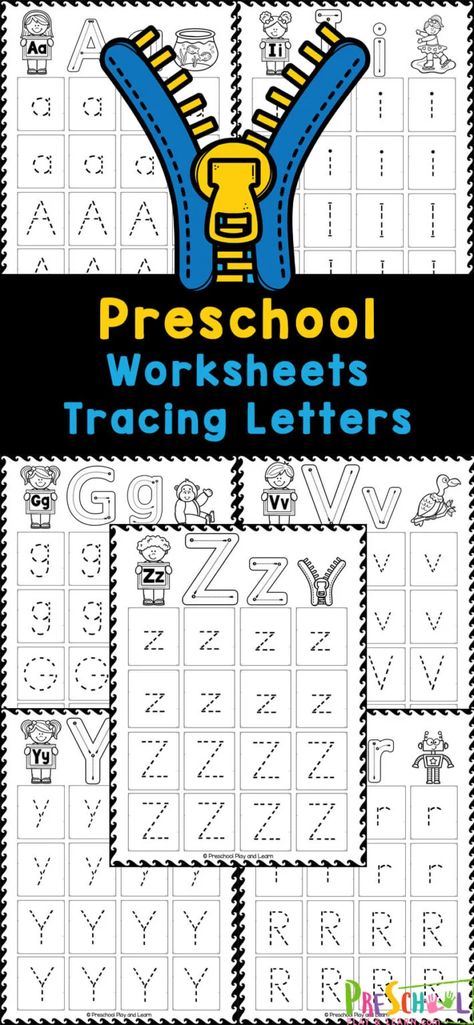 Young children learn better when they have fun so providing super cute worksheets for kids to practice with is essential. Grab these free printable preschool worksheets tracing letters for toddler, preschool, pre-k, and kindergarten age kids to practice forming alphabet letters from A to Z. Use these free printable alphabet worksheets in the classroom at school, homeschool, daycare for a no-prep, educational activity. Simply print the preschool alphabet worksheets and you are ready to play and l Letter A Preschool, Tracing Letters Preschool Free Printable Alphabet Worksheets, Tracing The Alphabet Free Printable, Montessori Alphabet Printable, Letter Tracing Printables Free A-z, Letter Review Preschool Free Printable Alphabet Worksheets, Abc Trace Printable Free, Free Handwriting Worksheets, Tracing Letters Preschool