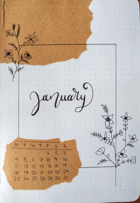 Bujo Name Page, 2023 Journal Cover Page, January Book Journal, January Bulletin Journal Ideas, Bujo 2022 Cover Page, Bullet Journal 2025 Cover Page, 2023 Journal Ideas Cover, January Journal Page, Journal January Ideas