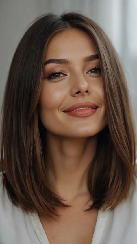 **Say Goodbye to Boring: 15 Mid-Length Bob Haircuts That Dazzle** - Inspire Inlet Medium To Long Length Haircut Straight, Fine Hair Lob Shoulder Length, Long Bob Straight Hair Shoulder Length, Chic Shoulder Length Hair, Savannah Guthrie Hair, Layer Mid Length Hair, Think Hair Haircuts, Medium Length Haircut Fine Hair Straight, Haircut For Straight Hair Women