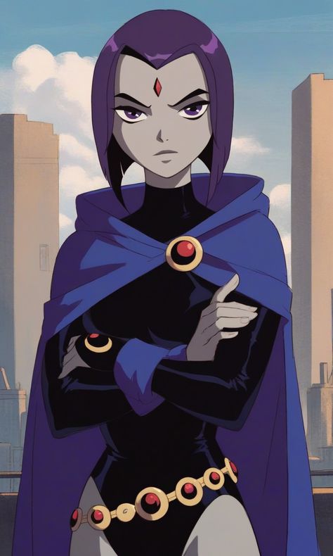 Raven Dc Costume, Female Hear Me Out Characters, Raven Pfp Titans Go, Raven Dc Icons, Dc Female Villains, Hear Me Out Female, Hear Me Out Female Characters, Dc Characters Female, Raven Teen Titan Icon