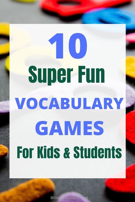 Language Games For Kids, Fun English Games, English Word Games, English Vocabulary Games, Esl Vocabulary Games, Vocabulary Games For Kids, English Games For Kids, Word Games For Kids, Esl Games