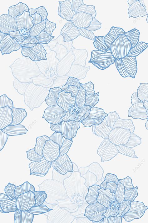 Textile Pattern Design Fashion, Textile Pattern Texture, Blue Clipart, Outline Pattern, Clipart Flowers, Flower Pattern Drawing, Flower Print Pattern, Business Card Texture, Flower Outline