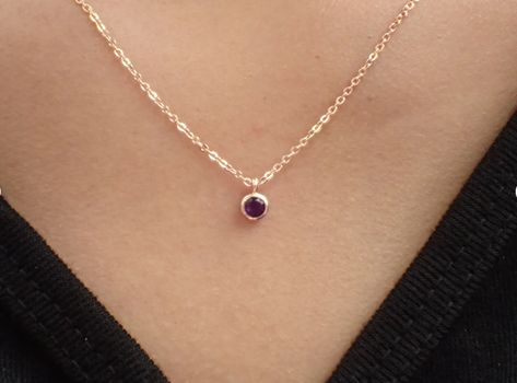 Amethyst Necklace, February Birthstone, 14K Gold Necklace, Amethyst Pendant, Birthstone Necklace, Gemstone Necklace, Solid Gold Necklace, 14K Solid Gold, Birthday Gift, Valentines Day Gift, Purple Amethyst, Amethyst Jewelry, Rose Gold Necklace Bezel Set Necklace, Garden Grove, Solid Gold Necklace, 14k Gold Necklace, Set Necklace, Birthstone Gifts, Amethyst Jewelry, Amethyst Necklace, Amethyst Pendant